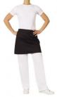1/2 Waist Black Apron - No Pocket 70 x 40cm
