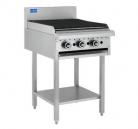 Luus BCH-3P3C 300mm Griddle 300mm Chargrill Combination with legs & shelf