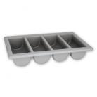 Gastronorm Cutlery Box - 4 Compartment - Grey